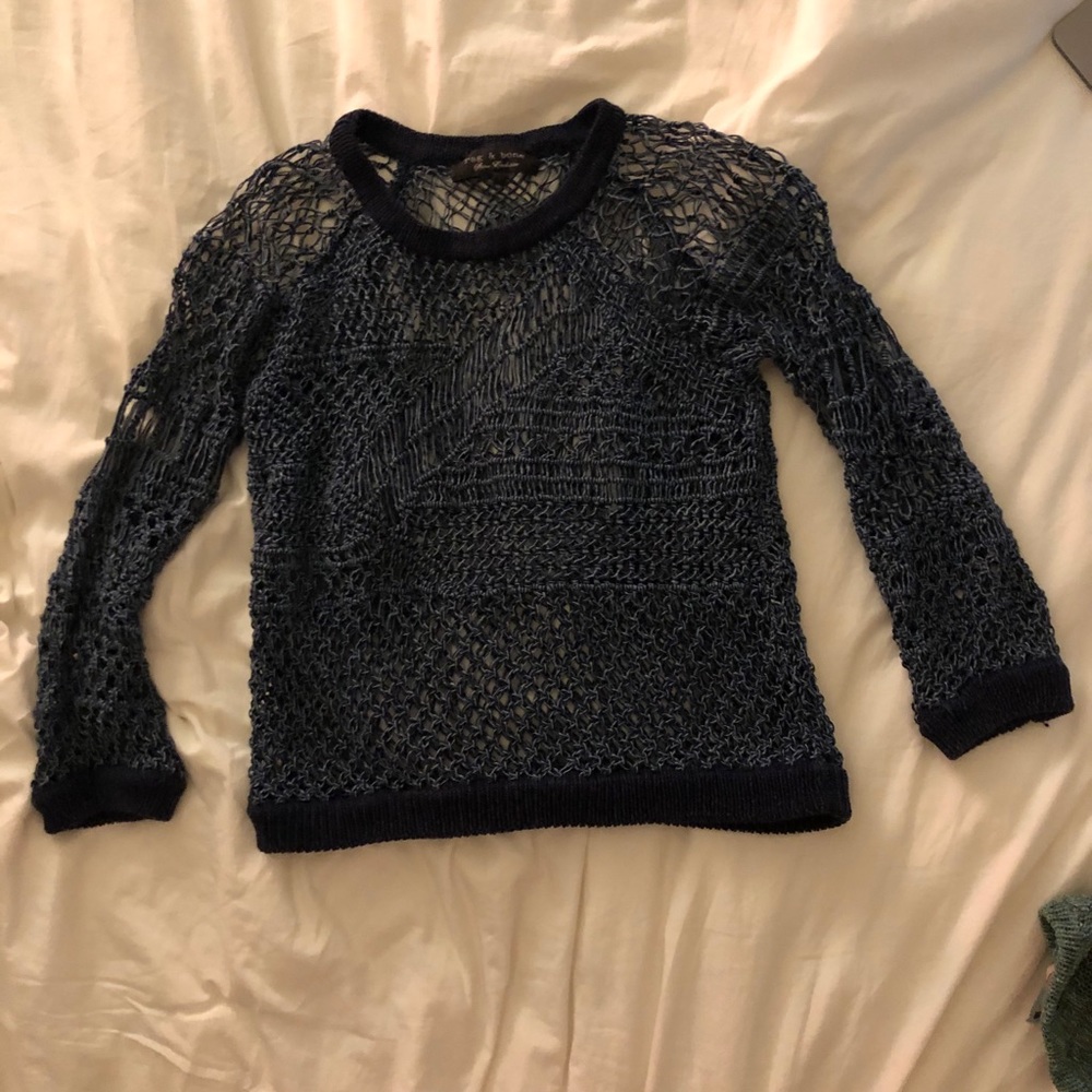 Rag and bone scoop neck sweat shirt